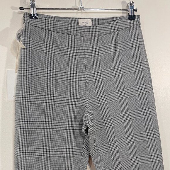 New Aritzia Plaid Ponte Kick Crop Pant Gray Check 4, S $148 - Picture 3 of 8